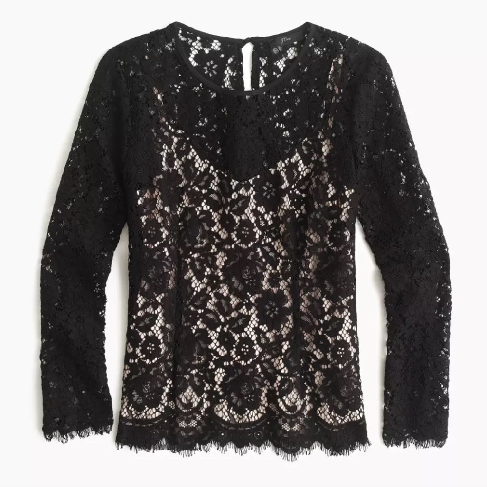 J. Crew Lace Top with built in cami